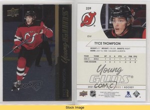 2021-22 Upper Deck Series 1 Young Guns Silver Foil Tyce Thompson #239 Rookie RC
