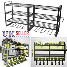 4 Tier Power Tool Organizer Drill Holder Wall Mount Metal Storage Tidy Rack