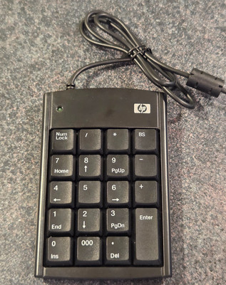 HP Targus 19 Key USB Wired Port Add On Keyboard Black PAKP004, 2 USB SLOTS, NEW