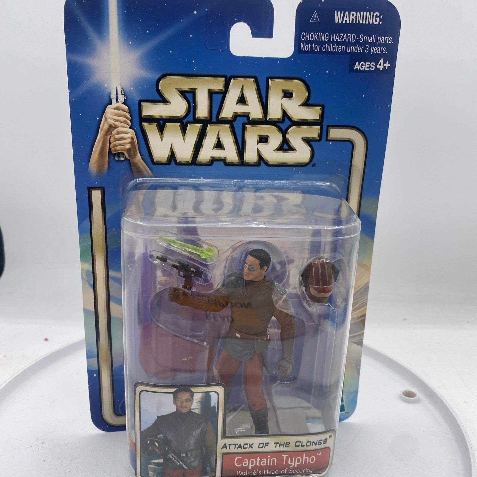 Star Wars AOTC Captain Typho 3.75” Action Figure Hasbro 2001 New Sealed