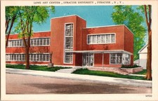 Lowe Art center Syracuse University New York Vintage WB Postcard School Art UNP