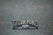 Vintage Ford Tyler Texas Plastic Dealership Emblem Tx Tag Dealer