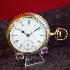 1897 HAMILTON Pocket Watch 18s Open Face Grade 927 17 Jewels Adj. Gold Filled