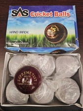 6 * Supreme Test Top Club Cricket Ball Leather(Red) Standard Size