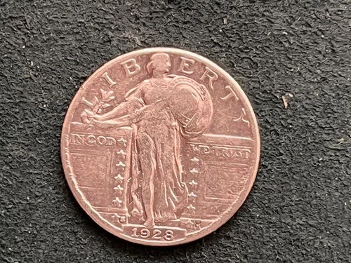 1928 S Standing Liberty Quarter - Fine Condition
