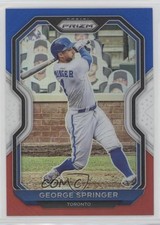 2021 Panini Prizm Tier II Red White & Blue Prizm George Springer #185 0bt4