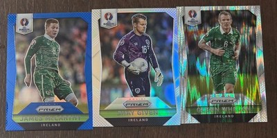 (3) Prizm Euro 2016 Ireland Lot Given SILVER  McCarthy BLUE/249 Whelan FLASH