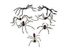 Handmade Beaded Spider Ornaments Set 7 Decor Figurines Beads Stones Ooak Bag7B