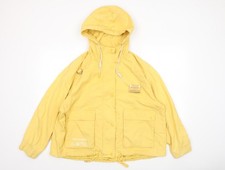 LEDIN Women's Yellow Hooded Anorak Jacket Size S Casual Lightweight