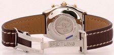 Breitling Chronomat BURGUNDY Red Two-Tone Gold Steel Leather 39mm B130501 Watch 9