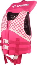 Large Pink Chriffer Kids Swim Vest Life Jacket 50-70 Pounds for Boys and Girls