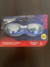 Speedo Performance Fit Goggle Record Breaker Mirrored Lenses No Leak Adult New