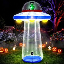 9FT Halloween Inflatable UFO Alien Outdoor Yard Decoration