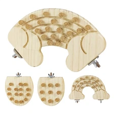 Natural Wooden Parrot Chewing Cork Toy Wood Oak Cork Biting Training Bird Toy