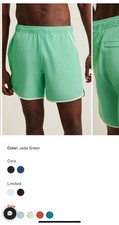 Bonobos Throwback Swim Trunks Shorts Men's Beach Jade Green Pocket Mesh Small 6"