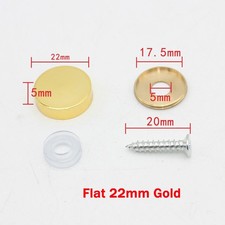 Mirror Screws Cap Screw Brass Chrome 10mm -25mm Decorative Cover Caps Disc Plate