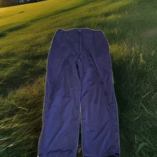Sunice Golf Rain Pants Unisex Lrg Lined Ankle Zip Windbreaker Blue Stretch Waist
