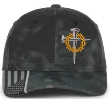 Fierstien Brand Jesus 2 Nail Crown of Thorns Embroidered Typhoon Christian Hat