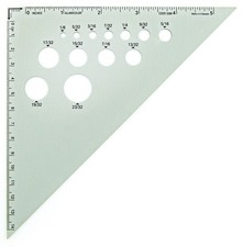 Alumicolor 6" Drafting Triangle 45° 90° Degree Tempered Aluminum Calibrated