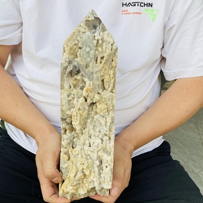 Natural Sphalerite ore Quartz Obelisk Quartz Crystal Reiki Healing 5100g