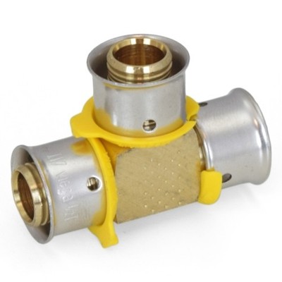 1Pc Viega 94020 1/2'' x 1/2'' x 1/2'' PEX Press Tee, Lead-Free Bronze
