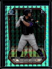 2026 Bowman Enyervert Perez Chrome Aqua Geometric Refractor 1st Prospect #/125