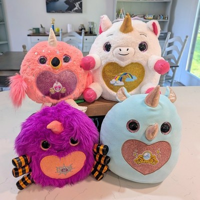 Lot Of 4 Zuru Rainbocorns, Large Plushes