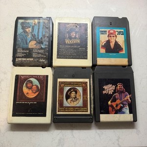 Classic Country 8 Track Lot 6 total WillieNelson  Waylon Jennings Conway & Merle