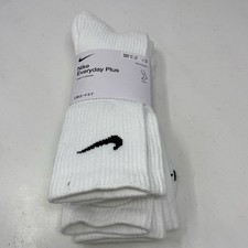 Nike Everyday Plus Crew Socks 3-Pack White LG M8-12/W10-13