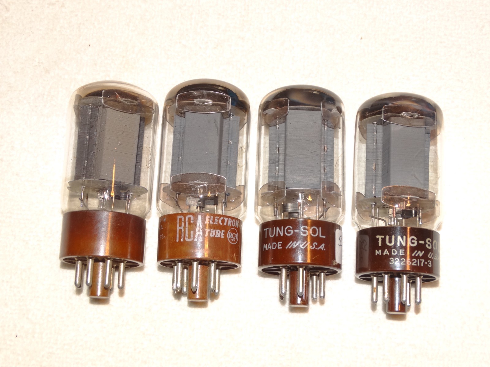 4 x 5881 (6l6gb) Tung-Sol Tubes*Very Strong Matched (7%) Quad*#14