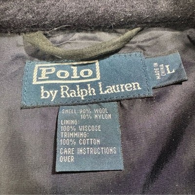 Vintage Polo Ralph Lauren Wool Zip Jacket Navy Large 90s 22x27 | eBay