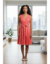 NEW Mori Lee by Madeline Gardner Coral Pink Lace Dress Size 20 Evening Wedding