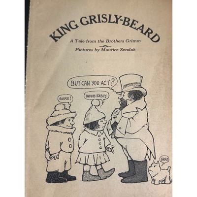 King Grisly-Beard Brothers Grimm Maurice Sendak Illustrated Vintage Book