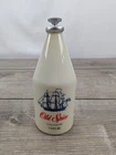 VTG Old Spice Cologne Shulton Milk Glass Bottle 4 3/4 FL OZ Star Top
