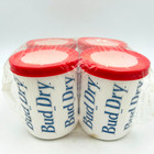 Budweiser Bud Dry Styrofoam Can Koozies 4 Pack Sealed 1990s Vintage Lifoam — photo 1