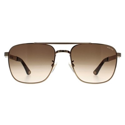 Police Sunglasses SPL890M Origins 08ES Gray Gold With