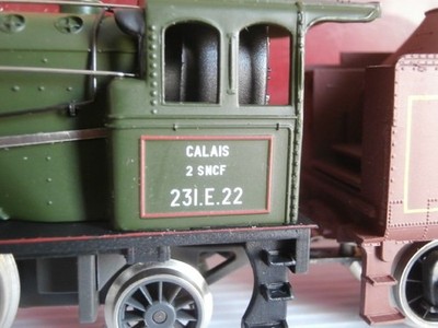LOCOMOTIVE ET TENDER Pacific Chapelon Nord, échelle HO EUR 5,00