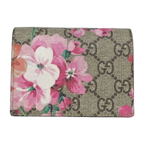 Portefeuille femme GUCCI marque bi pli GG Blooms GG toile suprême beige Pi