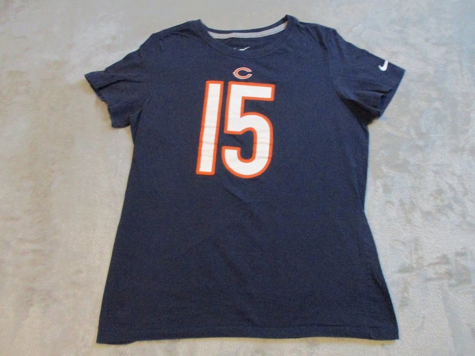 Nike Chicago Bears Camisa Mujer XL Azul Naranja NFL Fútbol Brandon Marshall 15 Foto 4 de 4