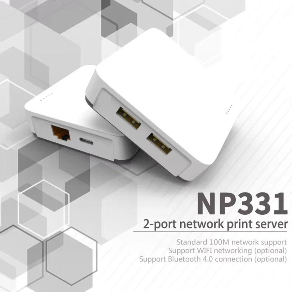 Print Server Wired 3-port USB Printer Sharer For Mobile Phone Computer Pri T1K2 - Image 3 of 4
