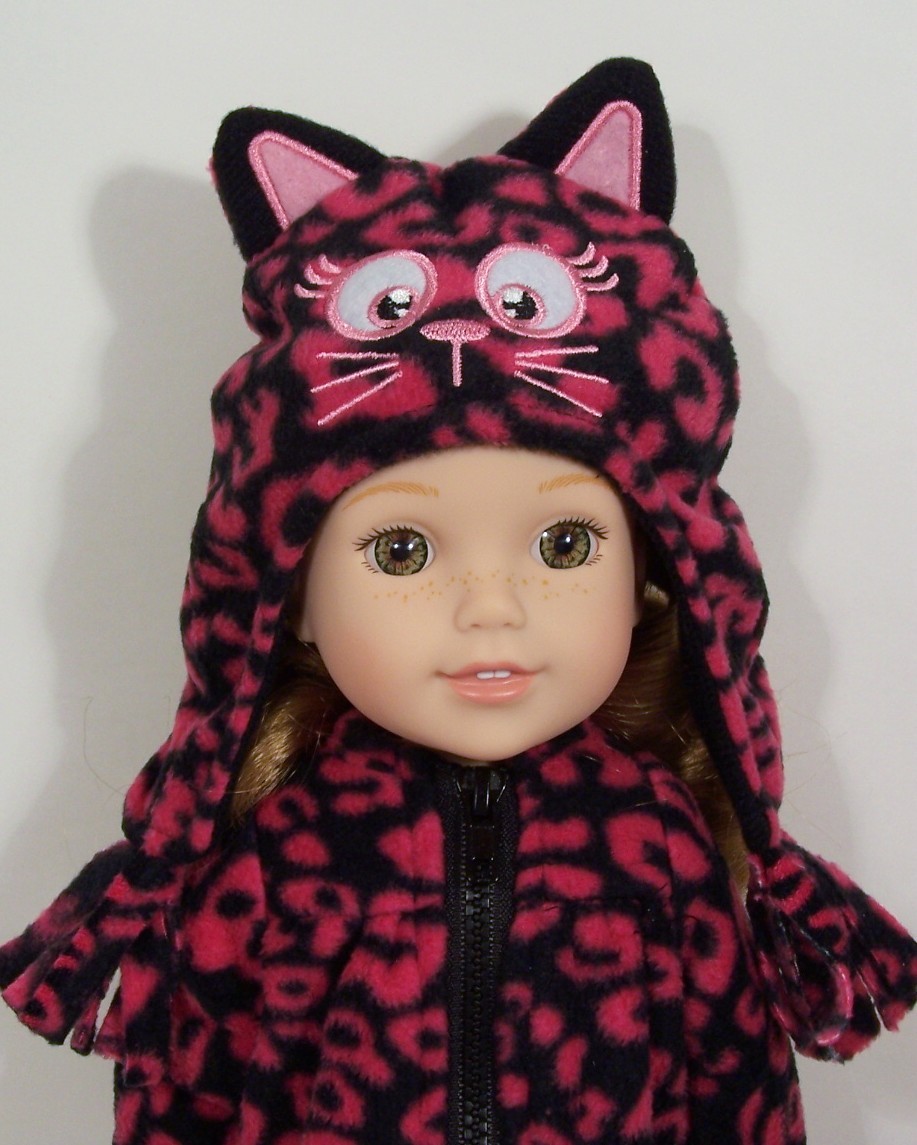 Kitty Cat Hoodie Pants Jacket Doll Clothes For 14 AG Wellie Wisher