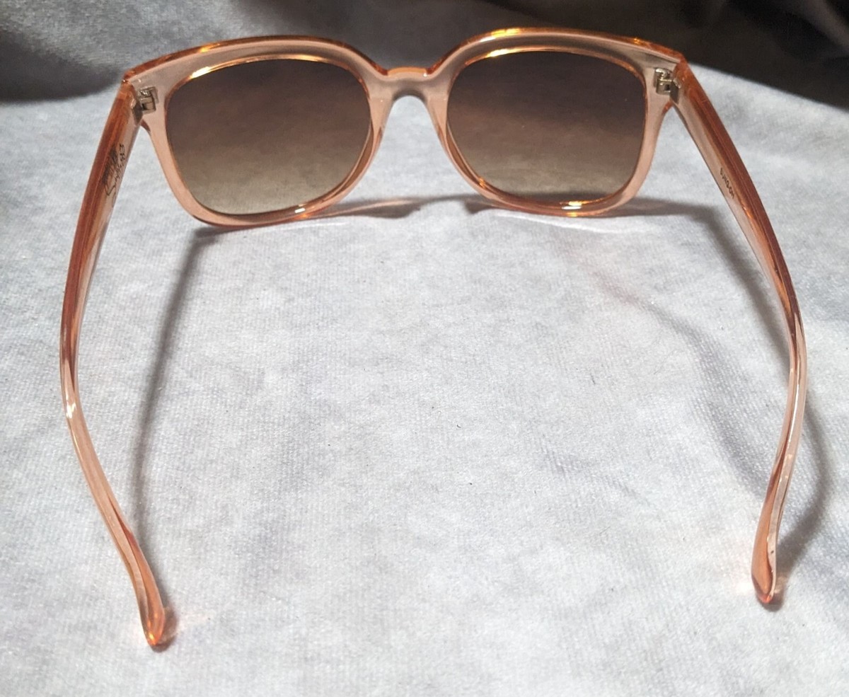 Chunky Retro Translucent Peach Sunglasses Chunky Retro Translucent Peach Sunglasses | eBay main image 2