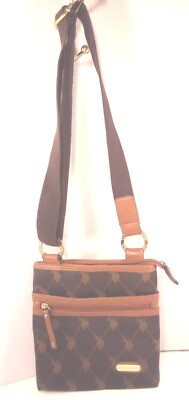 Brown leather U.S. Polo Assn cross-body bag purse, pockets, Shoulder Bag