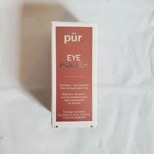 Pur Minerals Silk Eye Polish Base Top Coat w Silicone Application Tool 0.28 oz