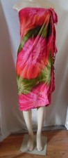 PINK,GREEN,RED TIE DYE SARONG, COVER UP, WRAP