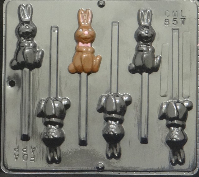 Hopping Bunny Lollipop Chocolate Candy Mold Easter 857 NEW eBay