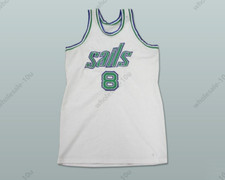 CUSTOM Lee Davis 8 Old School Basketball Stitch SewnStitched S-6XL