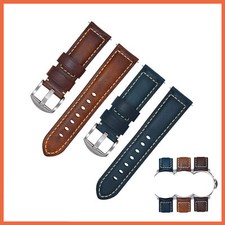Premium Quality Vintage Real Calf Leather Watch Strap Band 18-26mm Quick-Release
