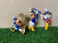 Vintage Lot Of Disney Ornaments Mickey Mouse Donald Duck Band