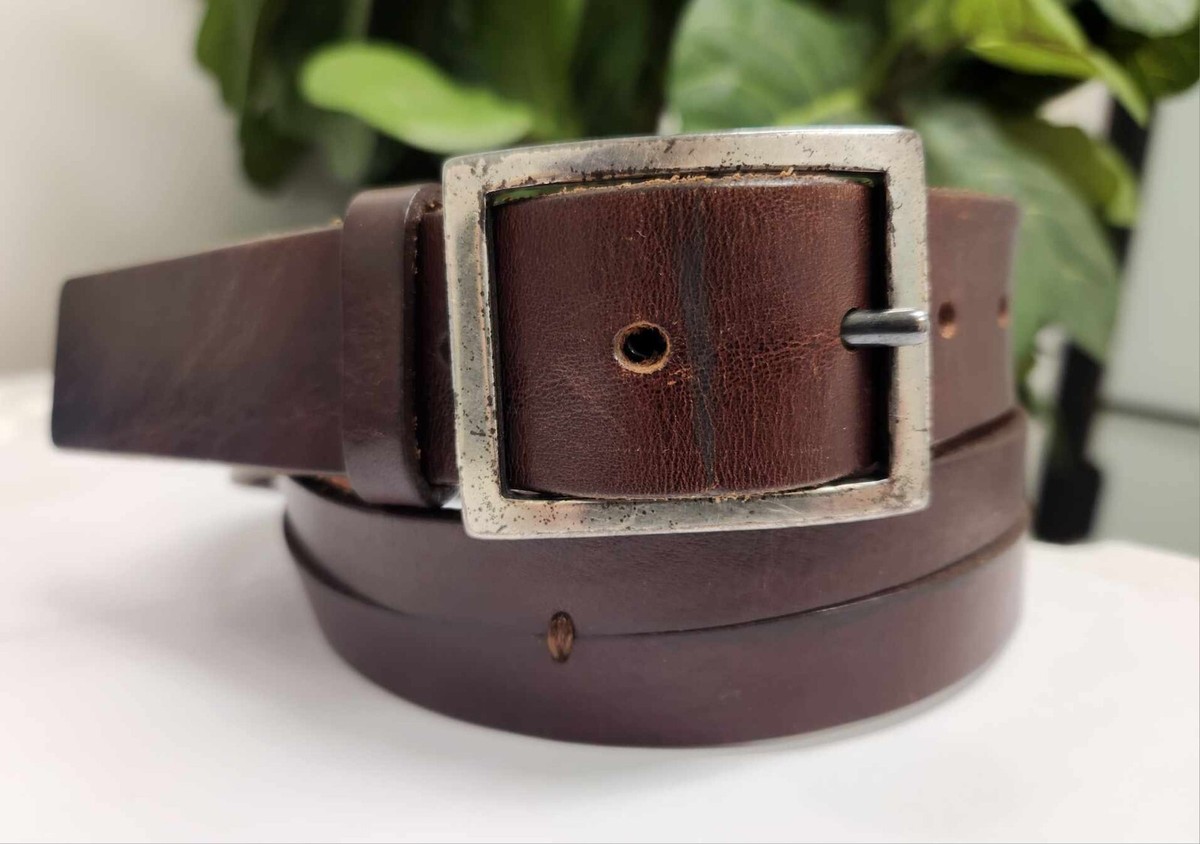 Banana Republic Dark Brown Genuine Leather Belt Made in Italy BANANA REPUBLIC MADE IN ITALY DARK BROWN GENUINE LEATHER  main image 3